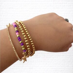 Starfish Beaded Bracelet Set